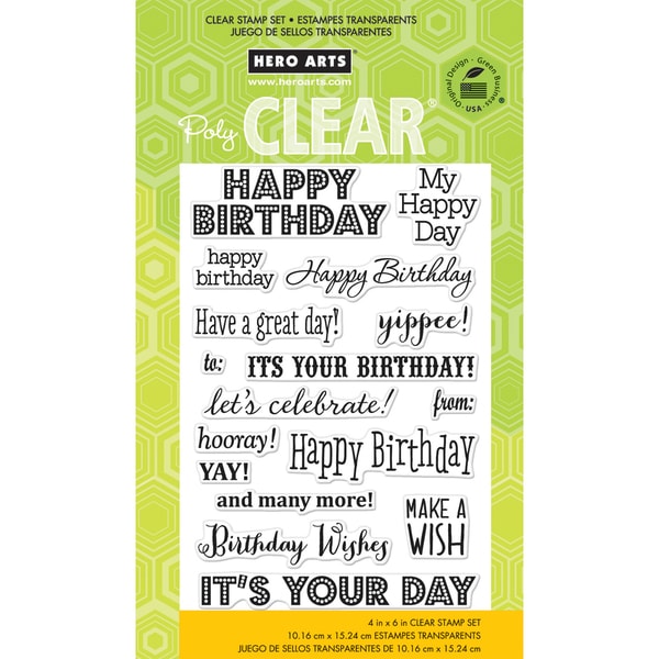 Hero Arts Clear Stamps 4x6 Sheet Its Your Day