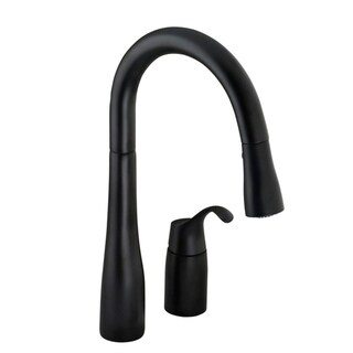 Shop Kohler Simplice Pullout Spray Kitchen Faucet K 647 Bl Matte Black Overstock 7992046
