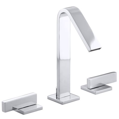 Kohler Loure Vibrant Polished Nickel Widespread Bathroom Sink Faucet