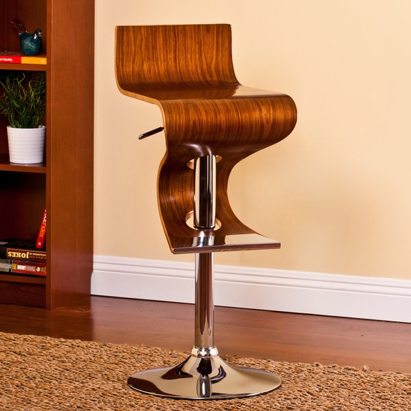 Walnut Adjustable Retro Bar Stool   15359618   Shopping