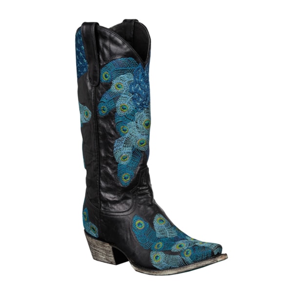 teal cowboy boots womens