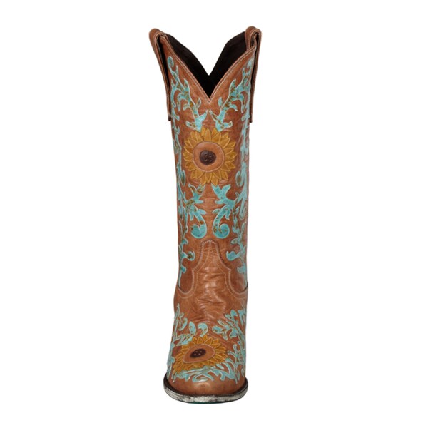 cowgirl boots with sunflowers