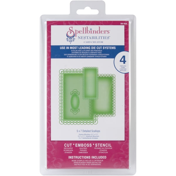Spellbinders Nestabilities Card Creator 5"X7" Detailed Scallop Dies (Set of Four)