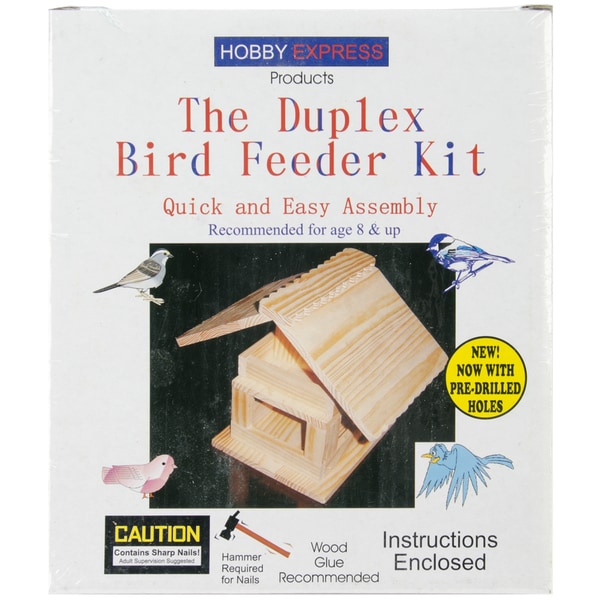 Duplex Bird Feeder Kit Unfinished Pinepro Wood Crafts