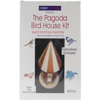 Pagoda Wood Bird House Kit. Unfinished Pinepro Wood Crafts