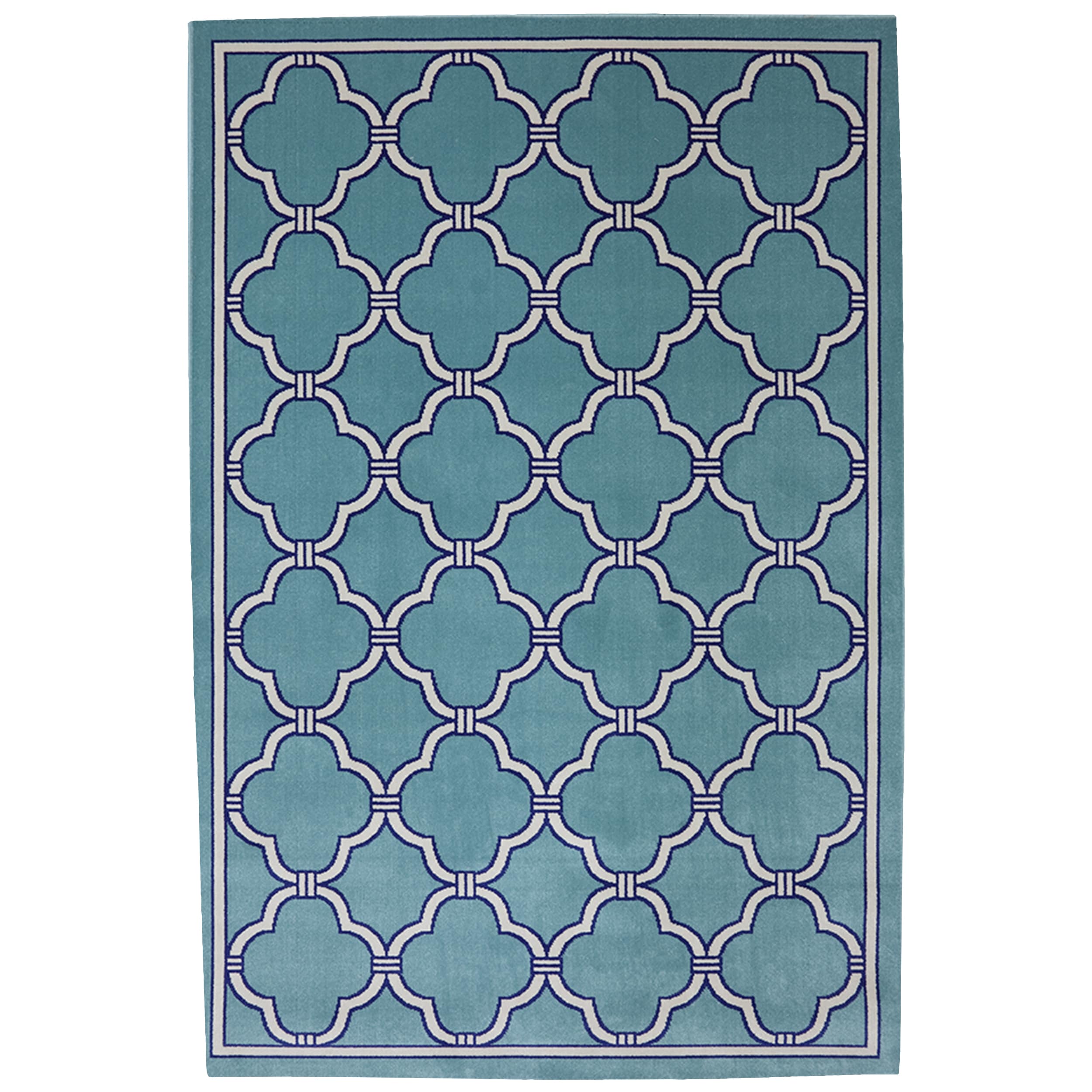 Indoor/outdoor Networked Sky Blue Rug (8 X 10)