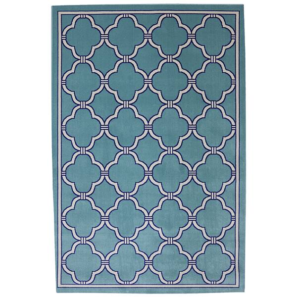 Indoor/Outdoor Networked Sky Blue Rug (8' x 10') Bed Bath & Beyond