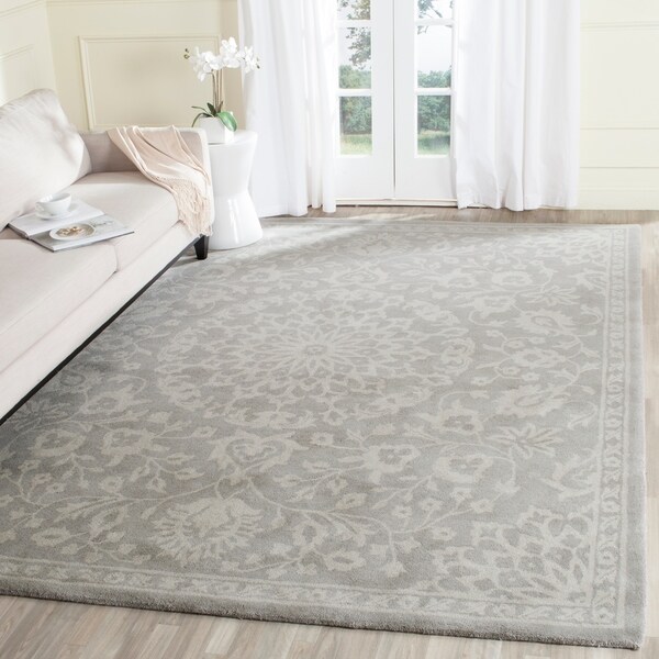 Safavieh Handmade Bella Grey/ Silver Wool Rug - 9' x 12'