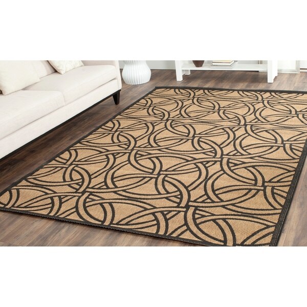 Shop Martha Stewart by Safavieh Links Gold/ Black Indoor/ Outdoor Rug