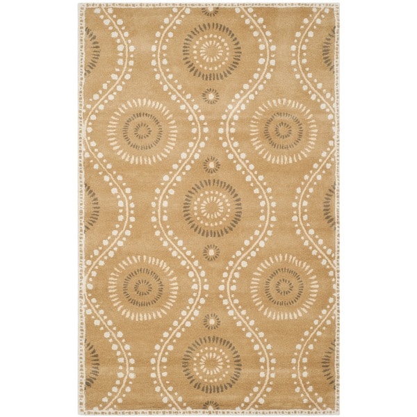 Martha Stewart Ogee Dot Curry Wool Rug (5'x 8') Martha Stewart 5x8   6x9 Rugs