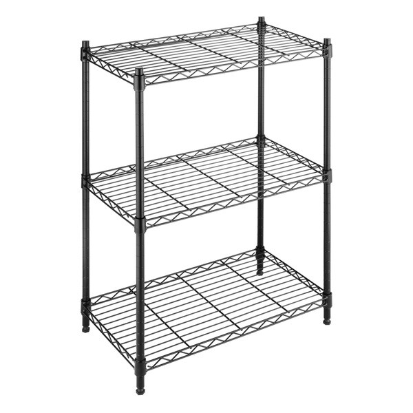 Whitmor Black Supreme Small 3 tier Shelving Unit   Shopping