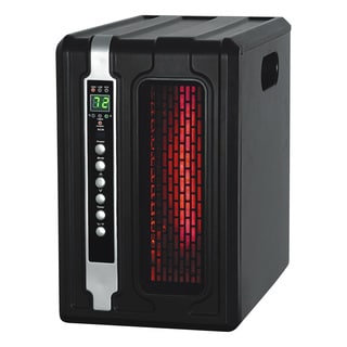 Shop Comfort Glow Black Compact Infrared Heater Overstock 7997348