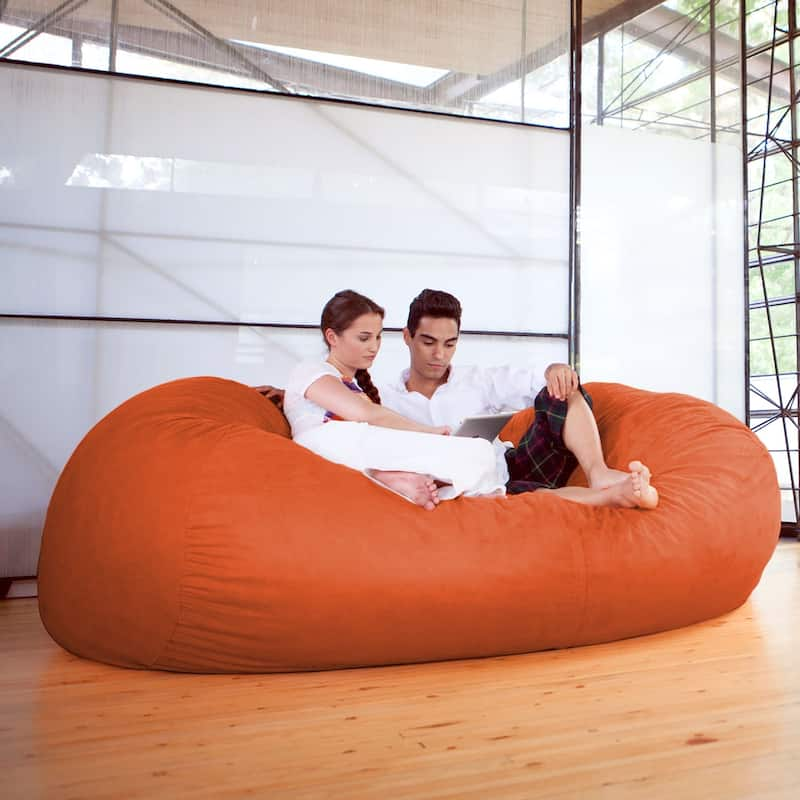 Jaxx 7' Bean Bag Sofa - Pumpkin