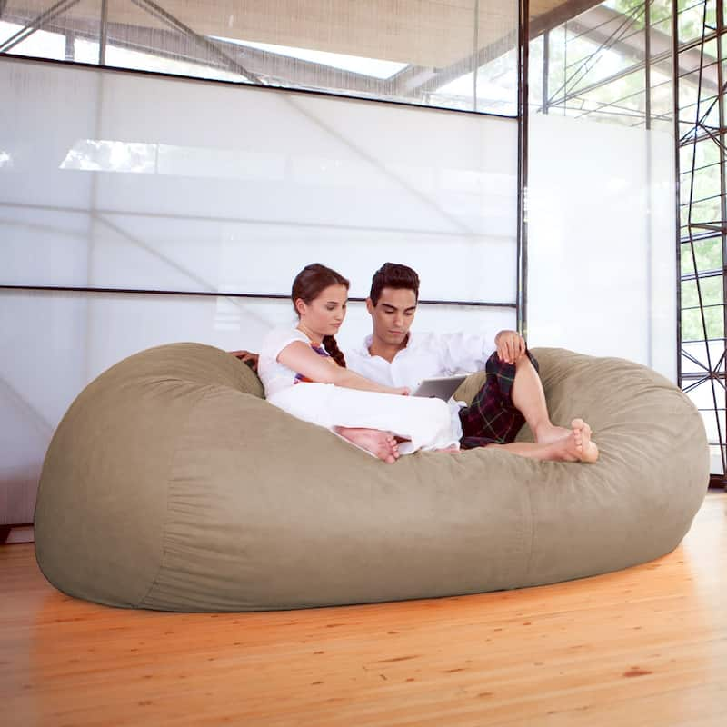 Jaxx 7' Bean Bag Sofa - Camel