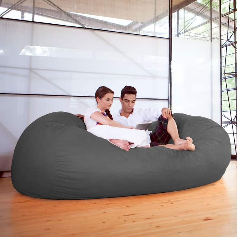 Jaxx 7' Bean Bag Sofa - Charcoal