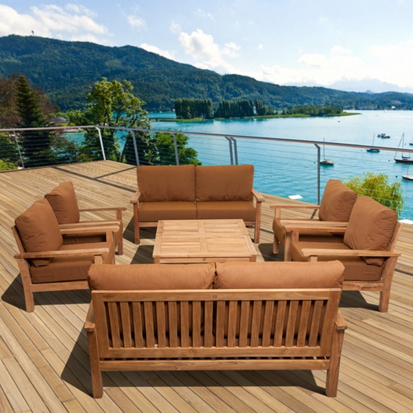 Amazonia Teak San Francisco Deluxe 8piece Deep Seating 