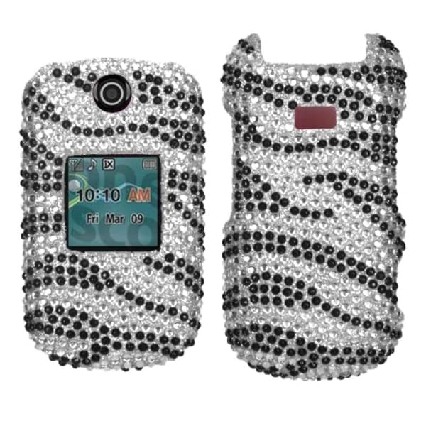 BasAcc Black/ Zebra Skin Diamante Case for Samsung R270 Chrono 2 BasAcc Cases & Holders