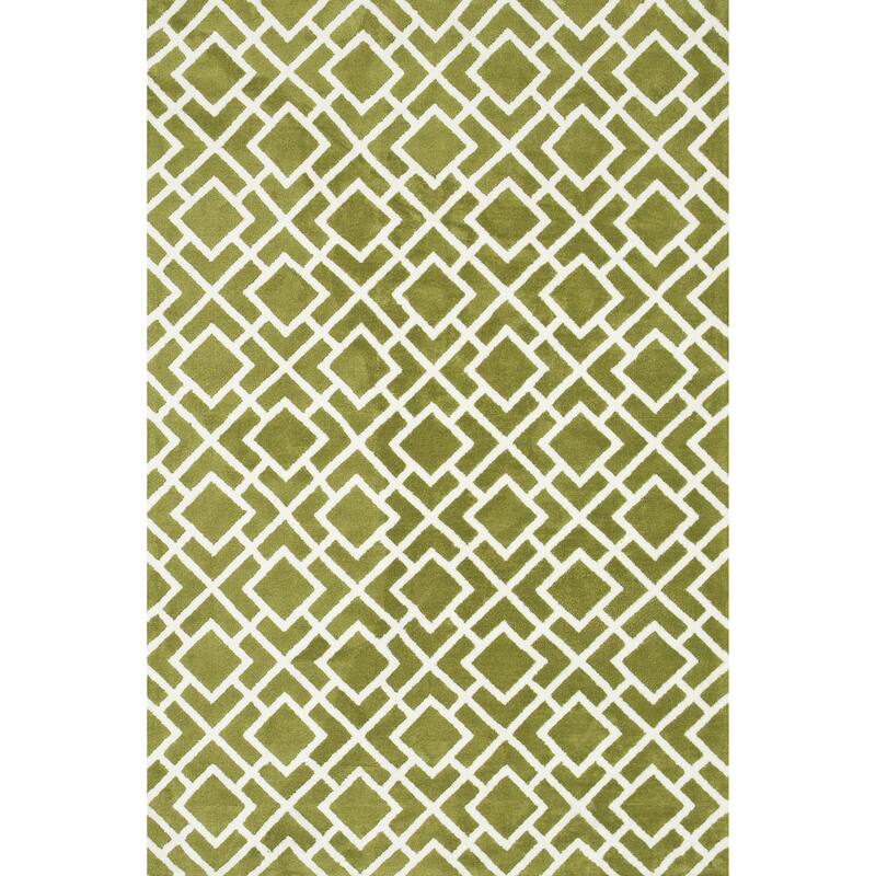 Alexander Home Woven Microfiber Contemporary Trellis Rug
