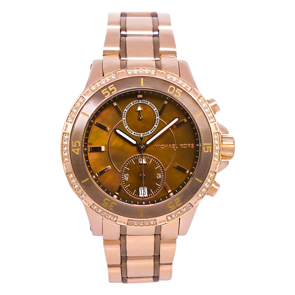 Michael Kors Womens Garret Brown Steel Watch