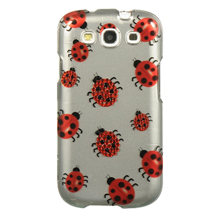 Premium Samsung Galaxy S3 Lady Bugs Rhinestone Case