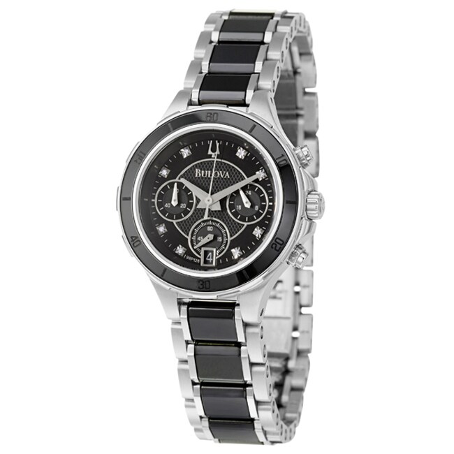 Bulova Women's 'Diamonds' Stainless Steel Quartz Watch - Free Shipping ...