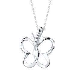 Sterling Silver Open Butterfly Necklace