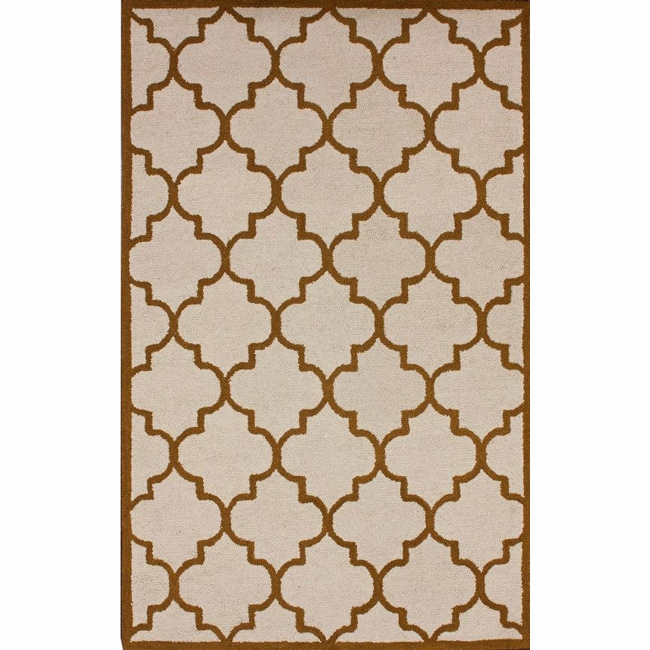 Nuloom Handmade Moroccan Trellis Natural Wool Rug (5 X 8)