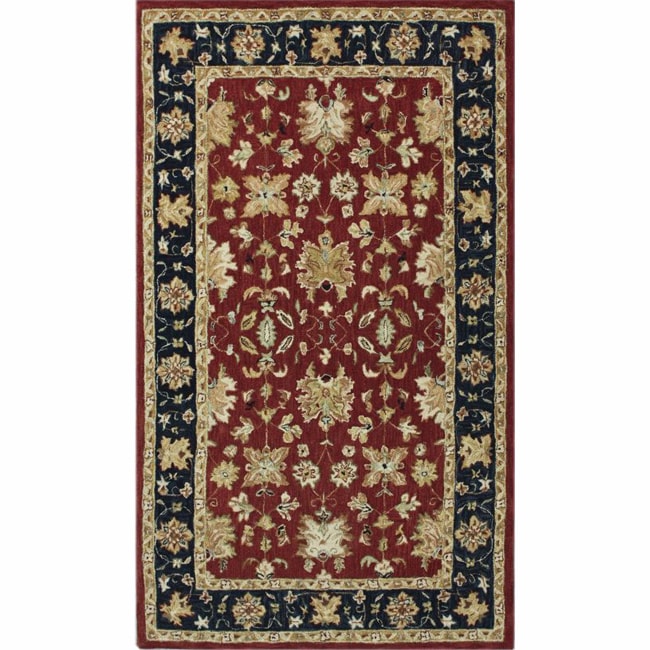 nuLOOM Handspun Decorative Persian Red New Zealand Wool Rug (8' x 10') Nuloom 7x9   10x14 Rugs