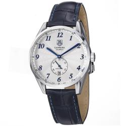 Tag Heuer Men's WAS2111.FC6293 'Carrera' Automatic Blue Leather Watch. Opens flyout.