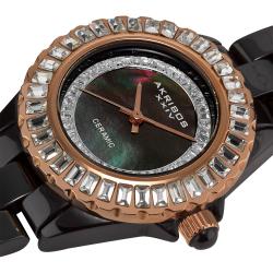 Akribos XXIV Womens Quartz Baguette Ceramic Bracelet Watch