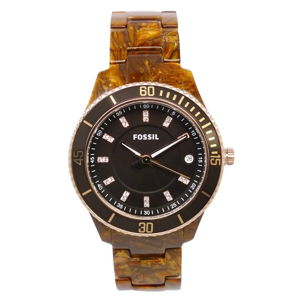 Fossil Women's ES3088 "Stella" Tortoise Resin Watch