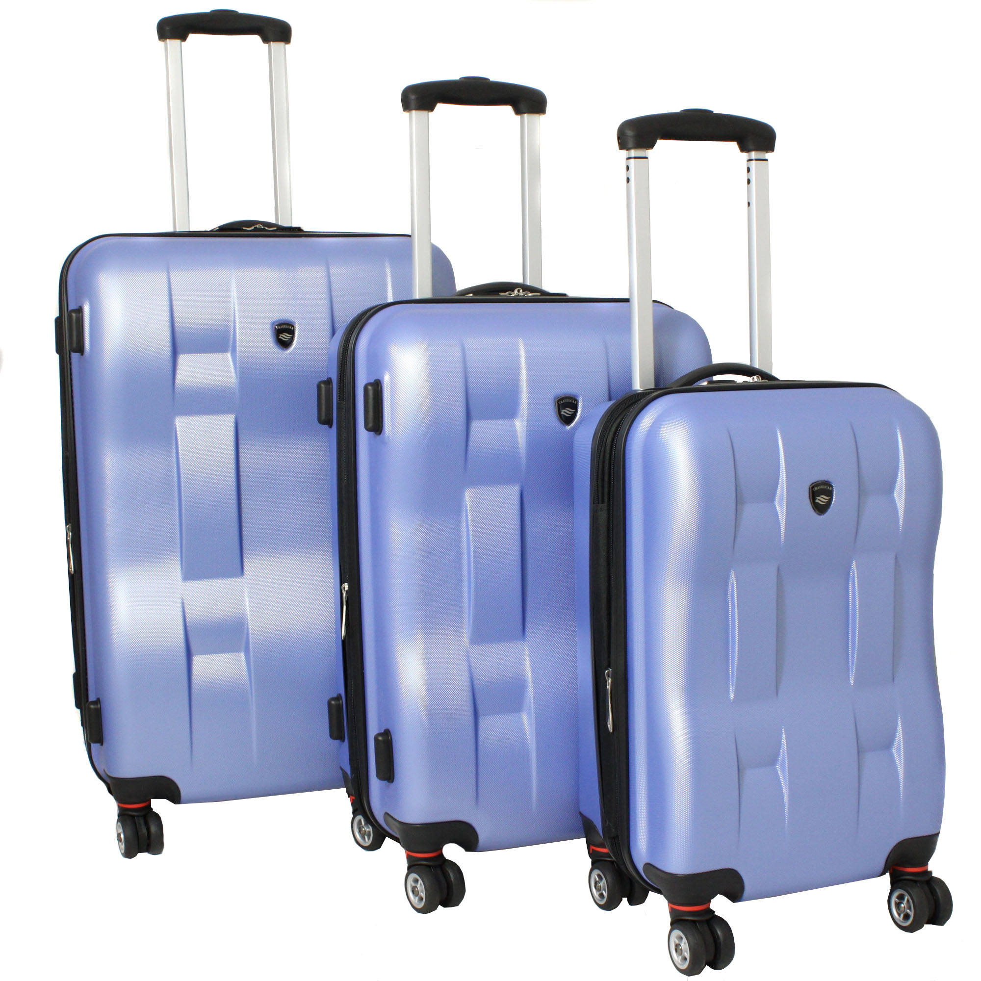 American Travelcar 3-piece Super Lightweight Expandable Hardside Blue Spinner Luggage Set with TSA Lock