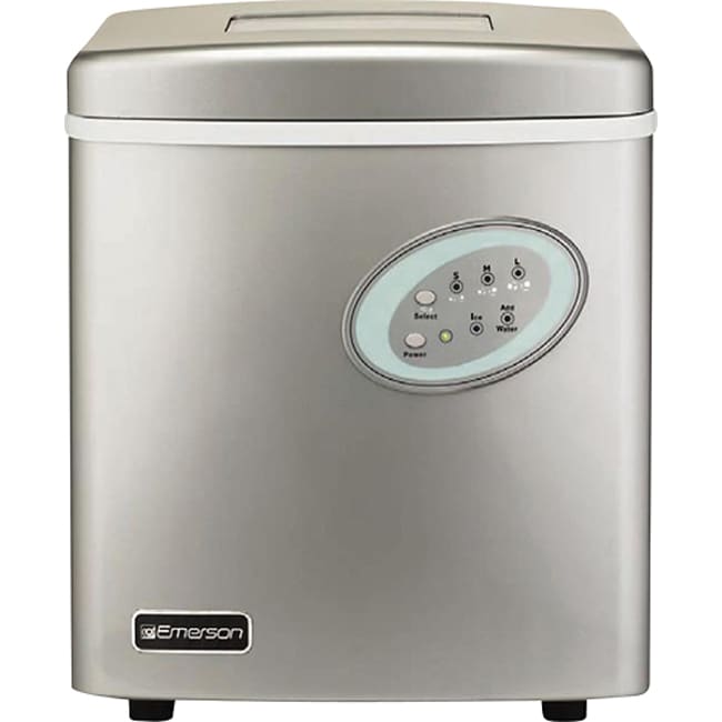 Emerson IM90 11 3/4 inch 26 pounds Portable Freestanding Silver Ice