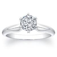 Annello by Kobelli 14k White Gold 1 5/8ct TDW IGI Certified Radiant-cut ...