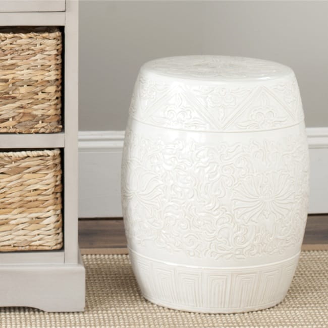 Off White Ceramic Garden Stool $124.99 2.0 (1 reviews)