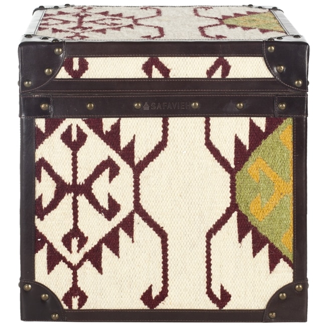 Treasures Ivory Kilim Square Trunk