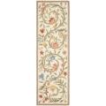 Safavieh Hand-hooked Garden Scrolls Ivory Wool Rug - 2'6" x 6'