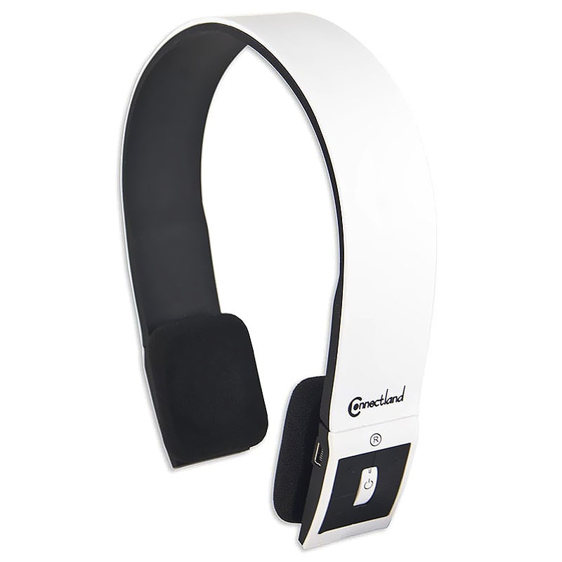 Connectland White Modern Over-ear Headset with Microphone CL-AUD23029