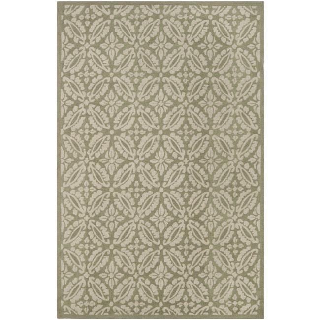 Hand hooked Chelsea Sage Wool Rug (53 X 83)