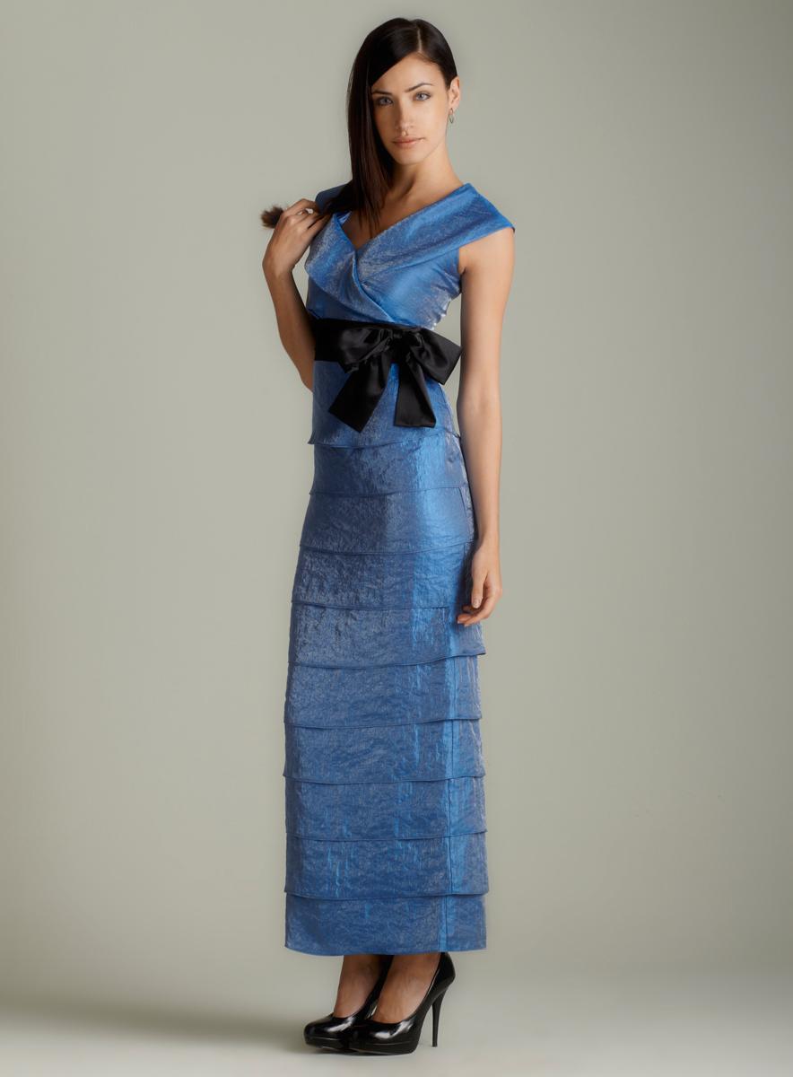 Marina Shutter Pleat Self Belt Gown