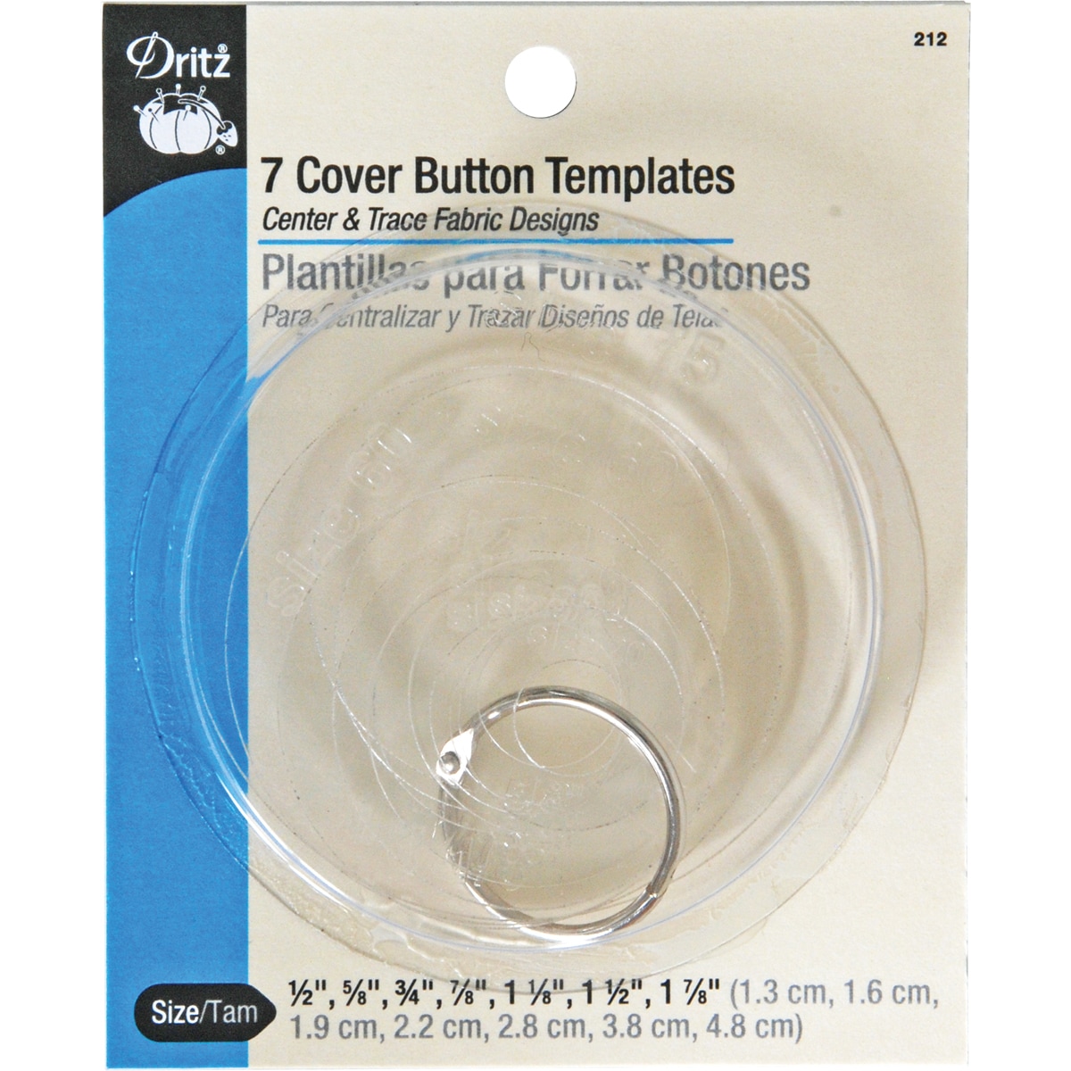 Cover Button Templates 7 Sizes