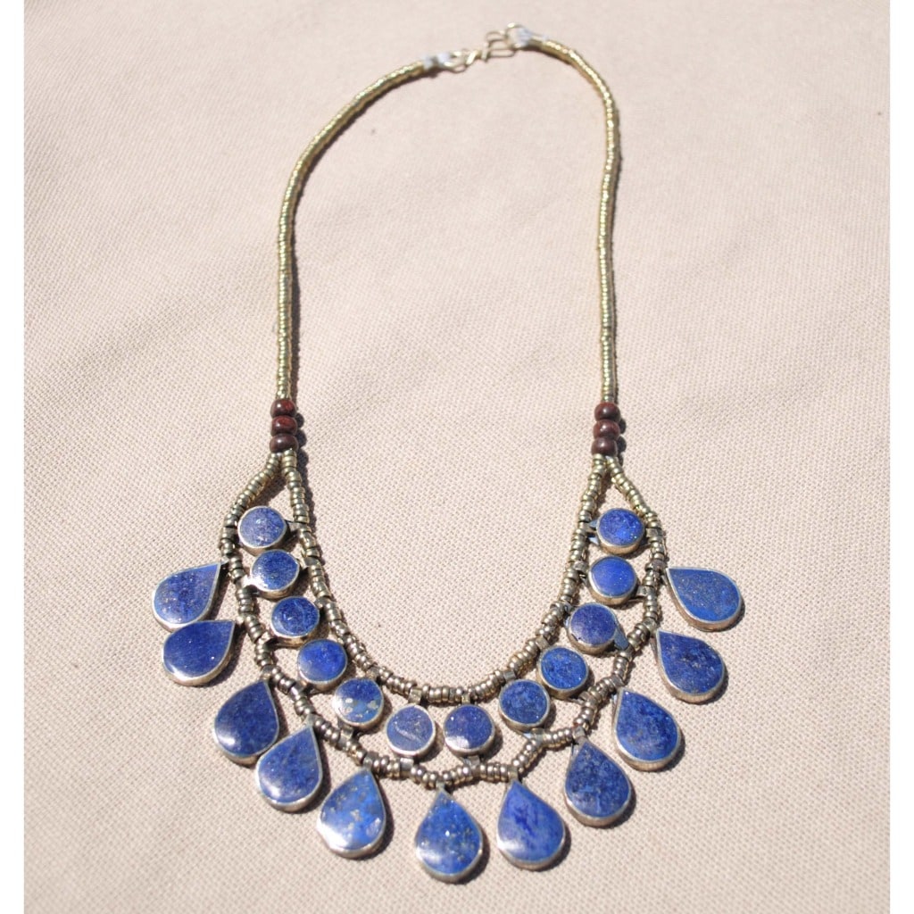 Handcrafted Tribal Lapis Lazuli Necklace (Afghanistan)