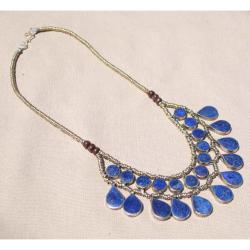 Handcrafted Tribal Lapis Lazuli Necklace (Afghanistan)