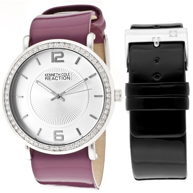 Kenneth Cole Reaction Womens Purple Genuine Leather Watch