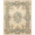 Safavieh Handmade Ivory/ Light Blue Hand-spun Wool Rug - 9'6 x 13'6