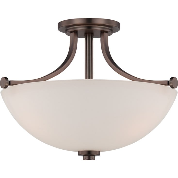 Nuvo Bentley 3 light Hazel Bronze Semi flush Fixture