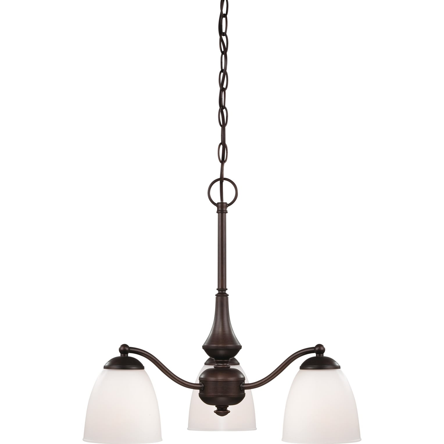 Nuvo Patton 3 light Prairie Bronze Chandelier