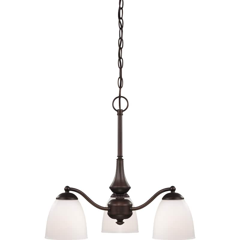 Nuvo Patton 3-light Prairie Bronze Chandelier