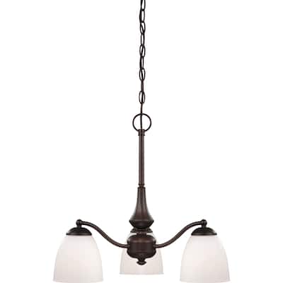 Nuvo Patton 3-light Prairie Bronze Chandelier