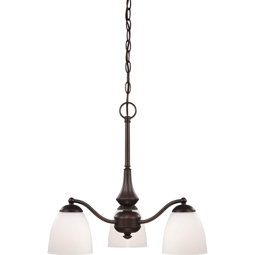 Nuvo Patton 3-light Prairie Bronze Chandelier